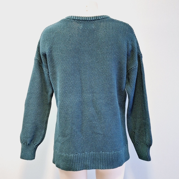 2️⃣9️⃣/4️⃣ Old Navy cotton sweater in emerald color - Picture 3 of 6